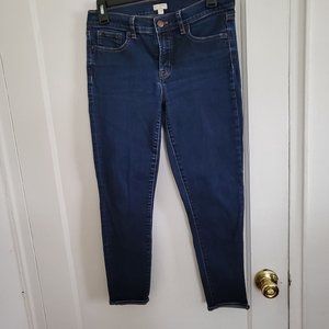J. Crew Stretch Skinny Ankle Jeans Dark blue wash Size 26/27